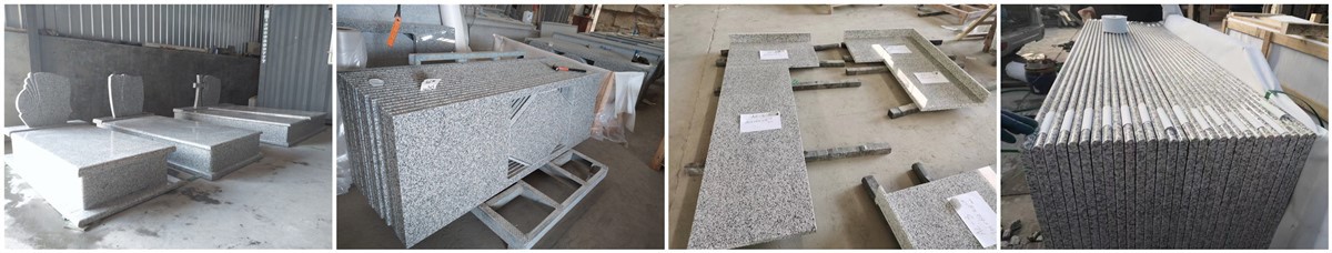 Ivory white granite tombstone and countertops Ivory white granite tombstone and countertops