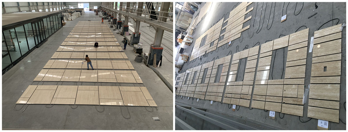 Natural Travertine Stone Dry Laying Natural Travertine Stone Dry Laying